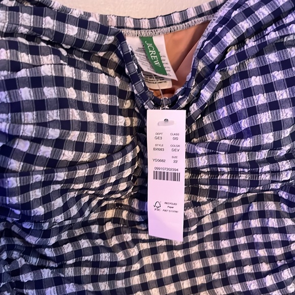 J crew ruched gingham swimsuit - Picture 3 of 4